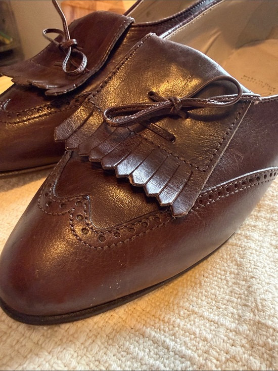 Women\'s Brown Leather  Lace Loafers